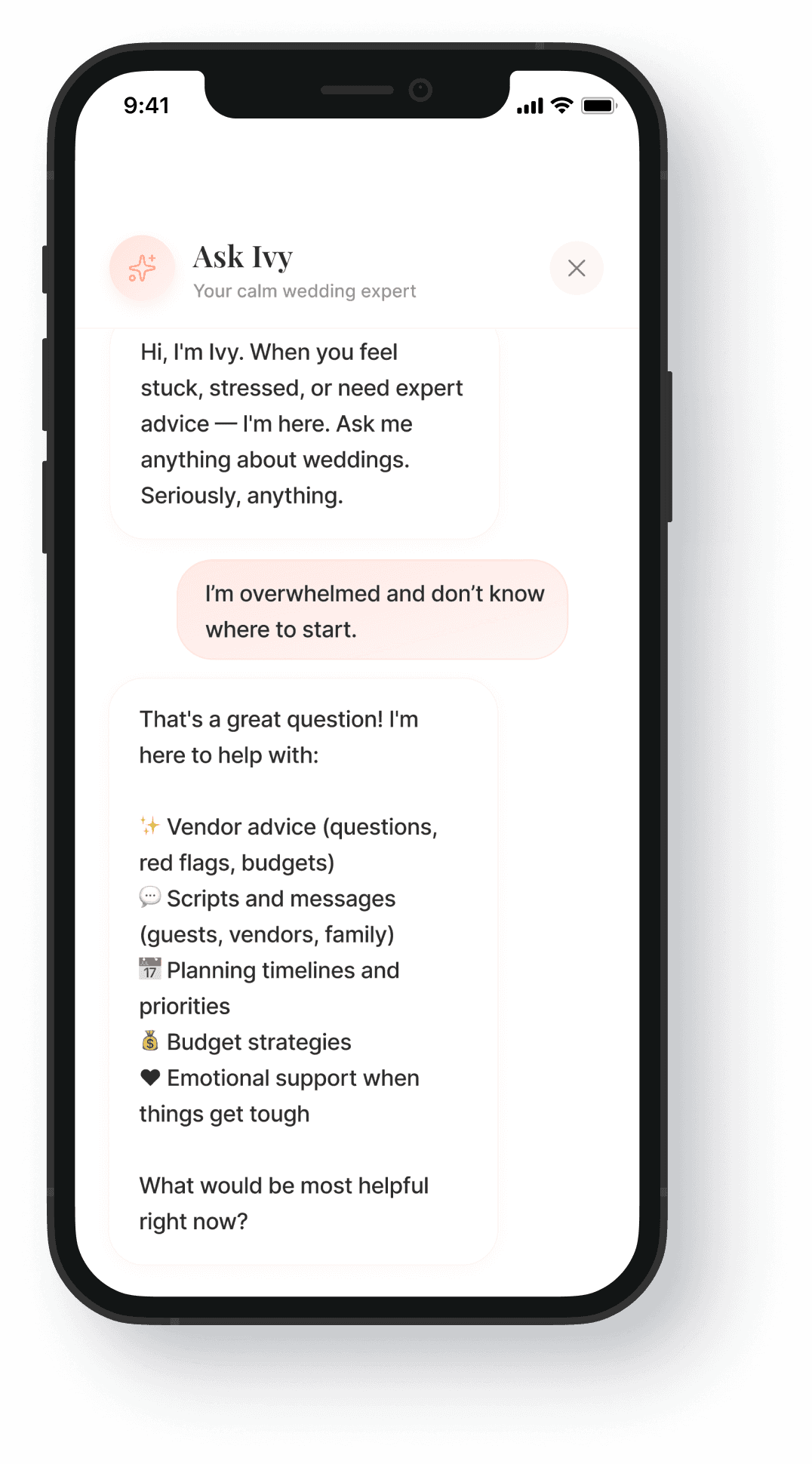 Do Tell The Bride Ask Ivy conversation view